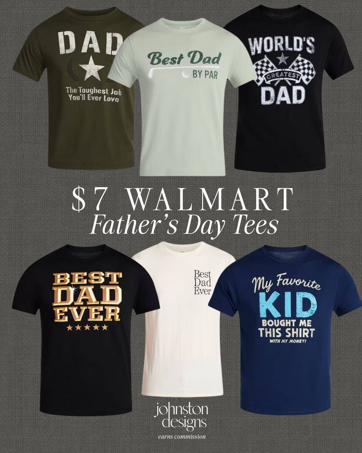 Walmart Father’s Day tees for just $7, perfect for gifting dad, grandpa or the father figure in your life. 🖤

Walmart Father’s Day tees, $7 dad shirts, Father’s Day gift idea, best dad ever shirt, golf dad tee, funny dad shirt, affordable Walmart finds, dad gift under $10, men’s graphic tee, budget friendly gift, last minute Father’s Day, Walmart fashion find, gift for dad, casual men’s outfit 

 #LTKootd #LTKMens