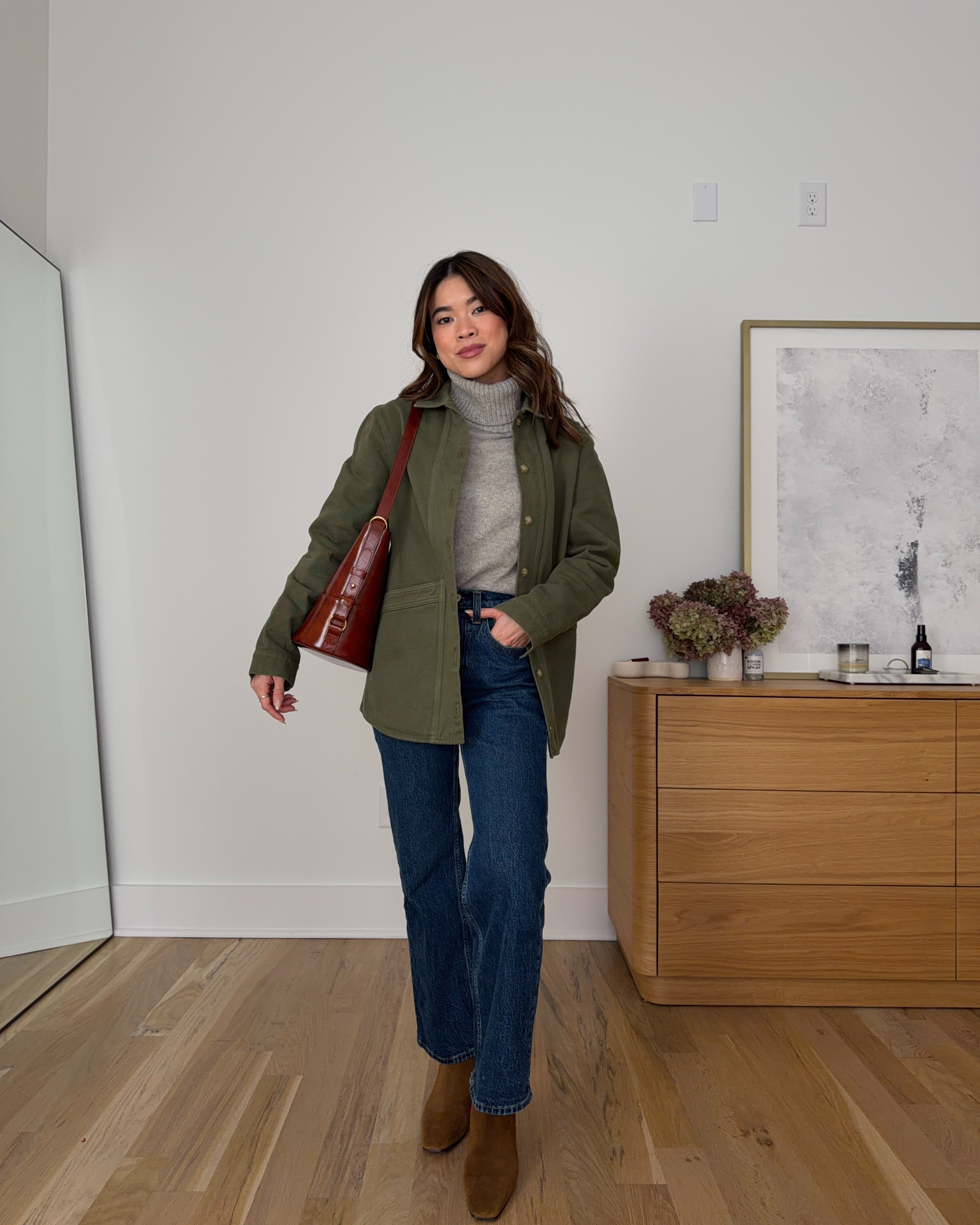 Sizing info: jeans size 23 short in dark wash, turtleneck size XS, jacket size small!
petite fashion, get dressed with me, outfit inspiration, ootd, nashville outfit, Nashville influencer, petite style, vacation style, casual outfits, mom style, petite pants, winter dress, winter outfit, winter pants, winter outfit inpso, winter outfit idea, winter top, winter style, winter sweater, cozy sweater, cold weather sweater, cold weather outfit, winter bag, winter purse, denim, jeans, jacket, winter jacket, light jacket, green jacket, turtle neck, turtleneck sweater  

 

#LTKootd #LTKmomlife #LTKPetite