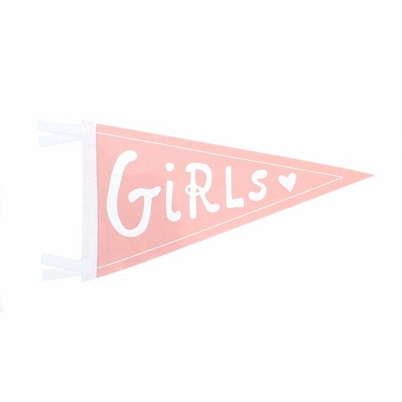 Girls Wool Pennant Flag Wall Hanging Gift for Baby Girls | Etsy | Etsy (US)