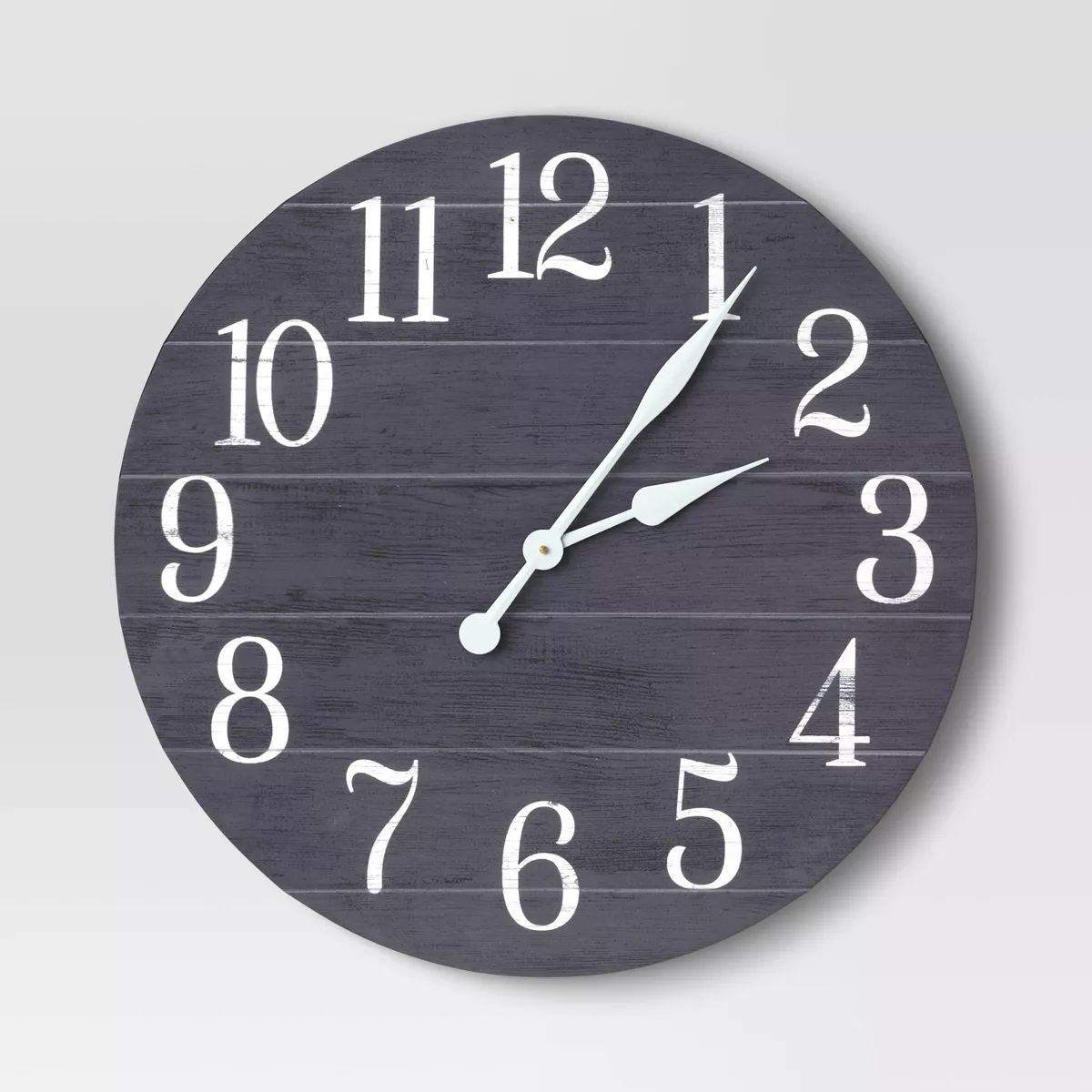 26" Farmhouse Wooden Wall Clock Black - Threshold™ | Target