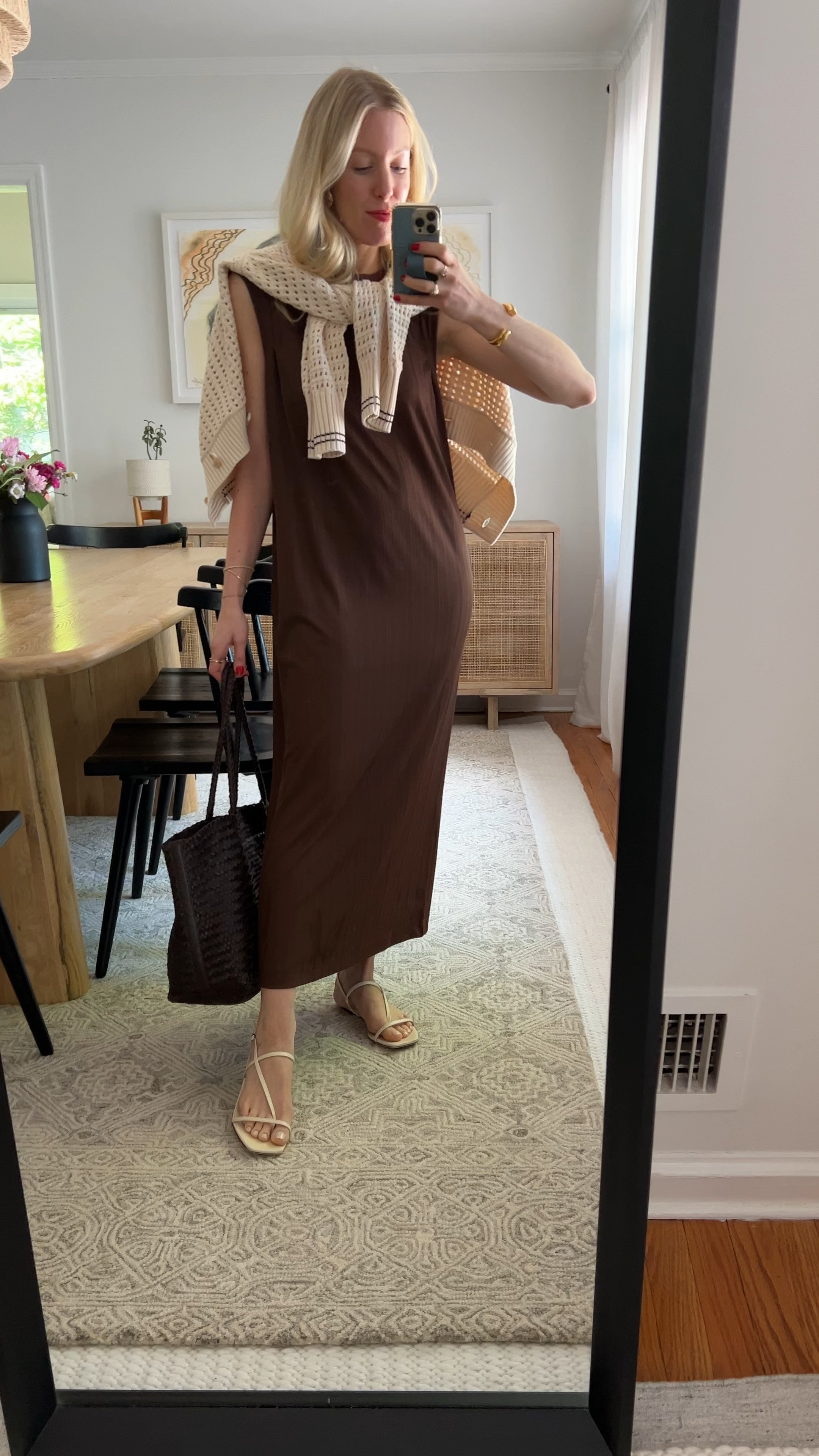 Country club chic (minus the membership)

Dress + cardigan: Varley

Bag: Madewell 

Earrings: Aurate

Sandals: Aeyde 

Earrings: Aurate (30LIZ for 30% off)

#LTKOver40 #LTKWorkwear #LTKSeasonal