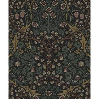 Blacksmith and Cliffside Victorian Garden Floral Pre-Pasted Paper Wallpaper Roll (57.5 sq. ft.) | The Home Depot