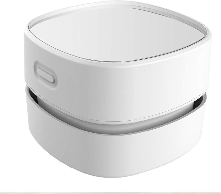 ODISTAR Desktop Vacuum Cleaner,Mini Table dust Sweeper Energy Saving with auto Power-Off Function,High Endurance up to 400 mins,Cordless&360º Rotatable for Keyboard/Home/Office (White USB Charging) | Amazon (US)