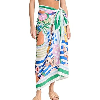 Talakeno Womens Swimwear Cover Up Skirt 67x45 Summer Beach Long Sarong Swimsuit Floral Pareo Biki... | Amazon (US)