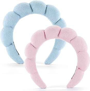 Spa Headbands for Face Washing, Facials, Masks & Skin Treatments, Set of 2, 100% Cotton Terry Clo... | Amazon (US)