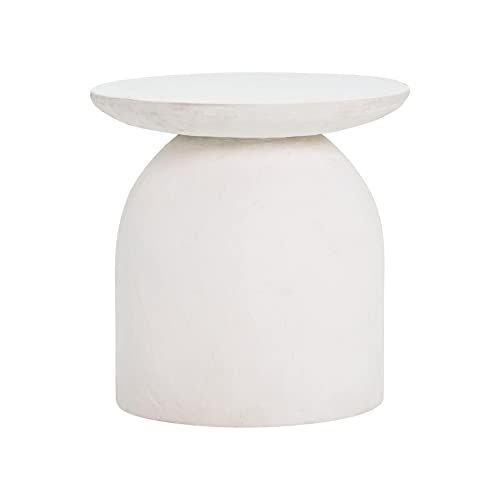 Tov Furniture Aloe White Concrete Side Table | Amazon (US)