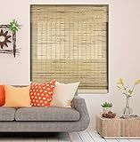Calyx Interiors Petite Rustic Roman Window Shades Cordless Bamboo Blind, 24-Inch Width X 60-Inch Hei | Amazon (US)