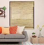 Calyx Interiors Petite Rustic Roman Window Shades Cordless Bamboo Blind, 24-Inch Width X 60-Inch Hei | Amazon (US)