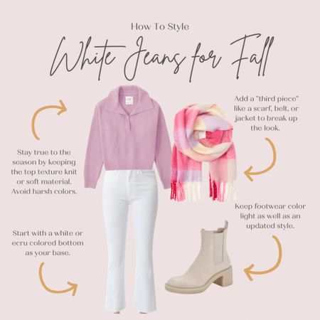 How to Style White Jeans for Fall🤍

When wearing white jeans during cooler months, stick to soft textures and lighter color pairings. Avoid heavy contrasting to keep your outfit fresh!

Leave a 🍂 emoji if you love fall whites! 
.
.
.


#LTKshoecrush #LTKunder100 #LTKstyletip