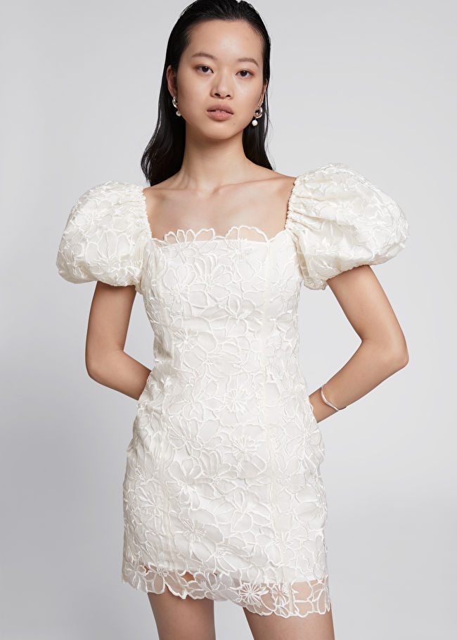 Bubble Sleeve Organza Mini Dress | & Other Stories (EU + UK)