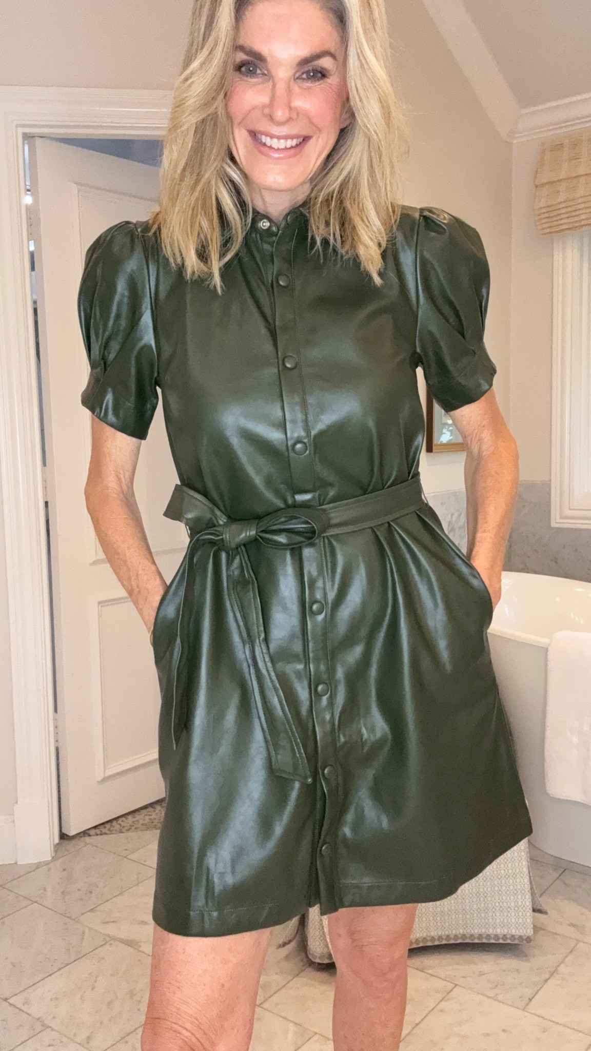 Super chic faux leather dress for fall! Size S  

#LTKSeasonal #LTKStyleTip #LTKFindsUnder100