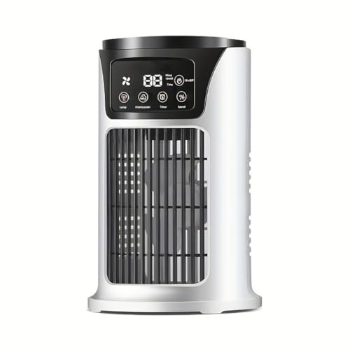 HAOTUTOYS Portable Air Conditioner Humidifier Atmosphere Light Fan USB Cooler Air Conditioner, 3 In 1 Function, Office Household Essential Cooler USB Portable Air Conditioner USB Fan | Amazon (US)