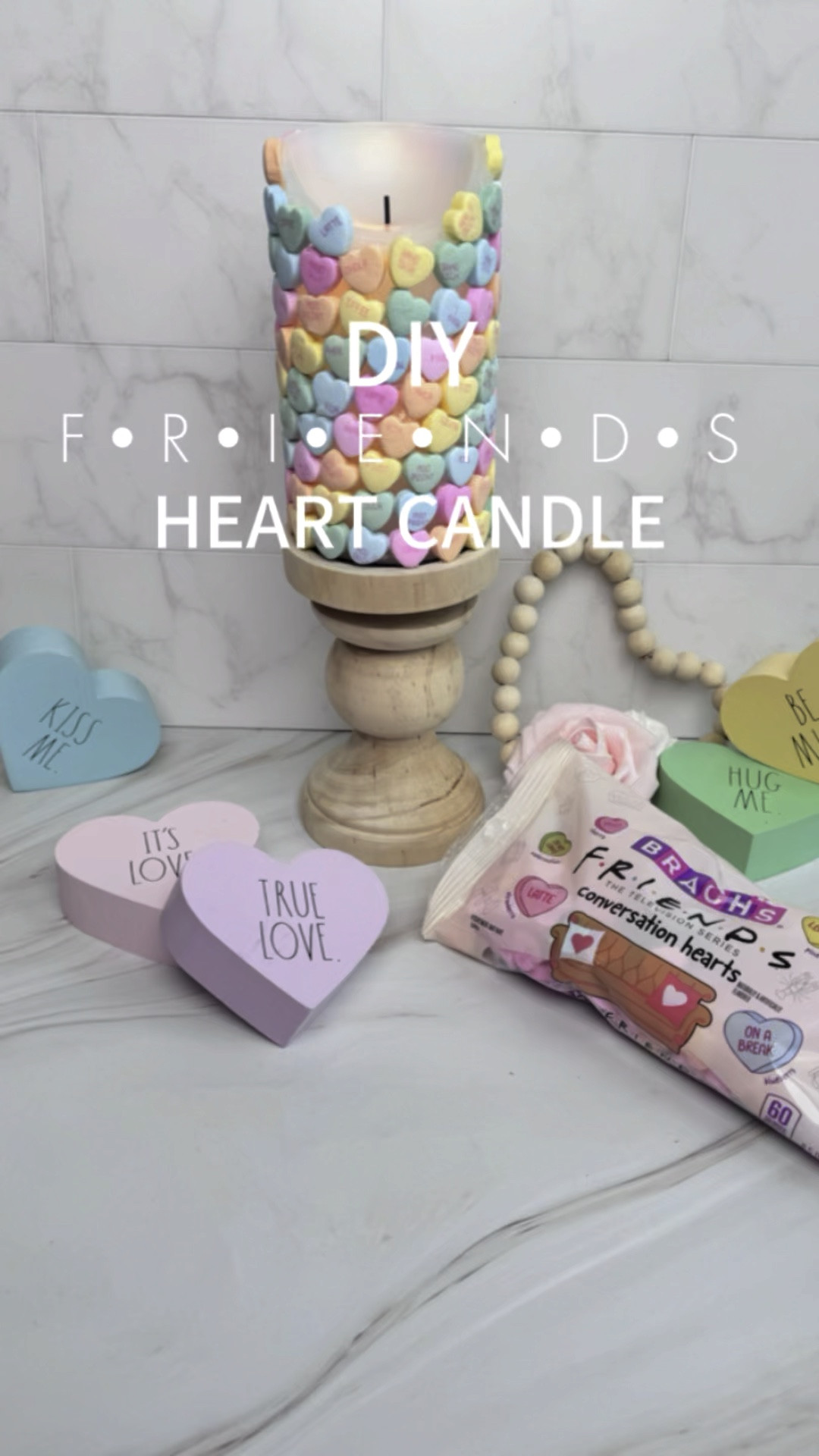 Tap LTK link in bio to shop or comment SHOP and I'll send a DM with the links to shop. Valentines Conversation Heart Candle-  FRIENDS Edition. First- who doesn't love the show FRIENDS?!?! Any chance I have to get fun FRIENDS items, I'm in! So when I came across these FRIENDS conversation hearts, I was so excited. Seriously, they're so cute....and yummy! 
Simply hot glue the candy hearts onto your candle and you're done. It's as simple as that. Enjoy! 

VALENTINES TREATS
CANDY HEARTS 
VALENTINES DIY
GIFT FOR FRIENDS 

#LTKSeasonal #LTKhome #LTKVideo