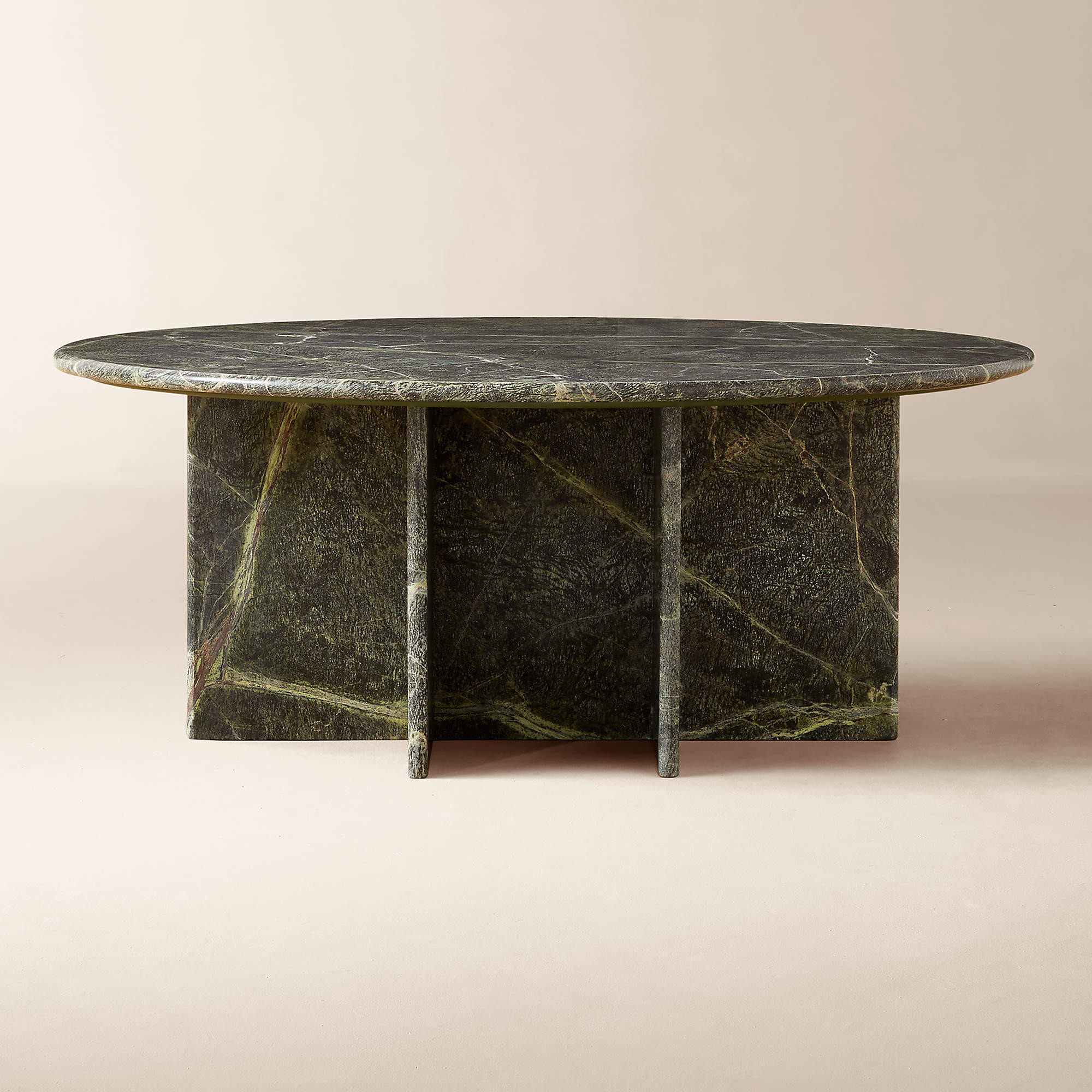 Pasar Modern Round Green Marble Coffee Table + Reviews | CB2 | CB2