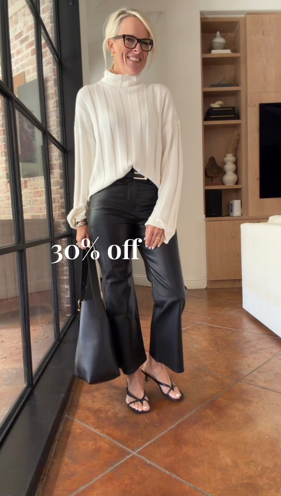 30% off this sweater! And EXTRA 30% off these great faux leather pants. 
Pants – fit is true to size, if between sizes go up one size
Use code SHOPFALL

Great holiday outfit
Jcrew 

#LTKHoliday #LTKGiftGuide #LTKOver40