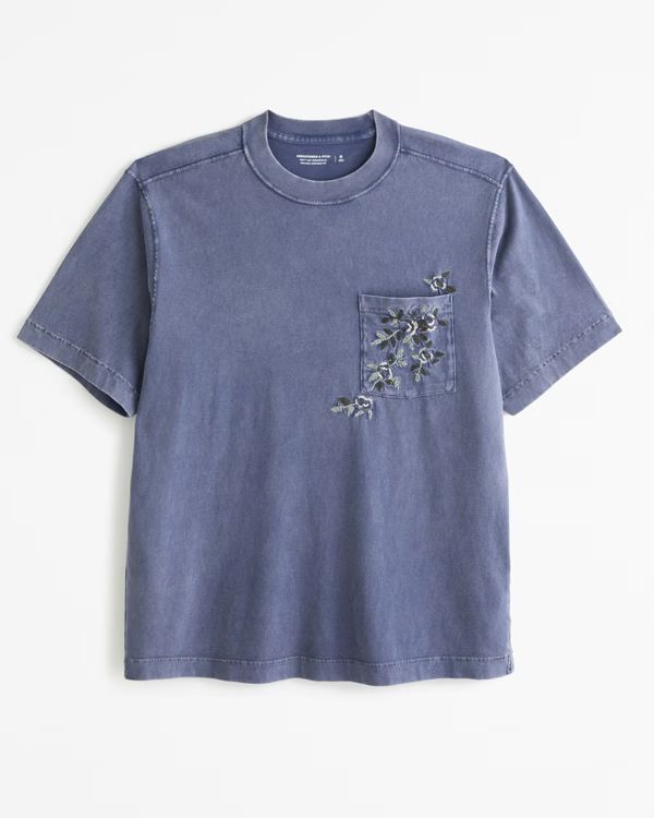 Embroidered Vintage-Inspired Tee | Abercrombie & Fitch (US)