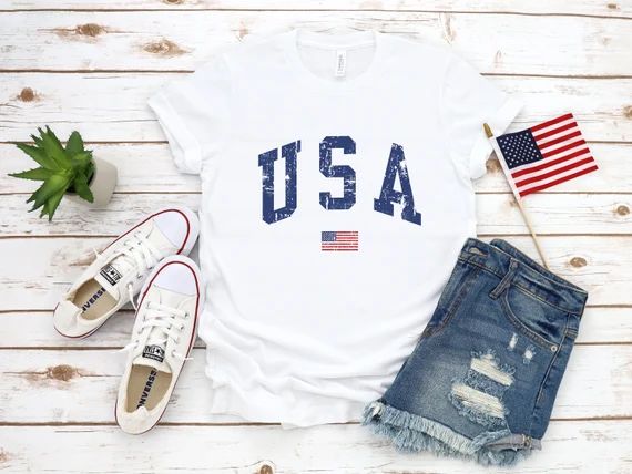 USA Distressed Shirt T-Shirt, 4th Of July Shirt, Patriotic Shirt, USA Shirt, America Shirt, Gift ... | Etsy (US)