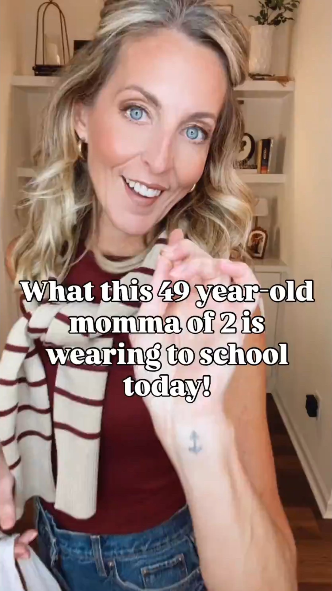 What this 49 year old empty nester momma is wearing to school for on a casual Thursday because affordable, comfortable, cute are always in style! 

Just a teacher mama living her best life in these Target new arrivals!! Target new arrivals that are so new- they are not even online yet- but they will be: and you will want these pants  I picked them up in store this weekend. They are the Universal threads high-rise cargo pants, and they are fabulous. I am wearing a size 2. This sweater is online and is perfect for FALL! It comes in several colors. Wearing size small! I’ll let you know as soon as they are online! Plus,  this amazing ruffle denim jacket is from Kohl’s. Draper James and comes in white and black too. Wearing a size small. Love the detailing! ♥️