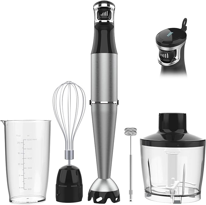 Immersion Blender Handheld Corded Hand Blender 1100W, Trigger Variable Speed 5 in 1 Stick Blender... | Amazon (US)