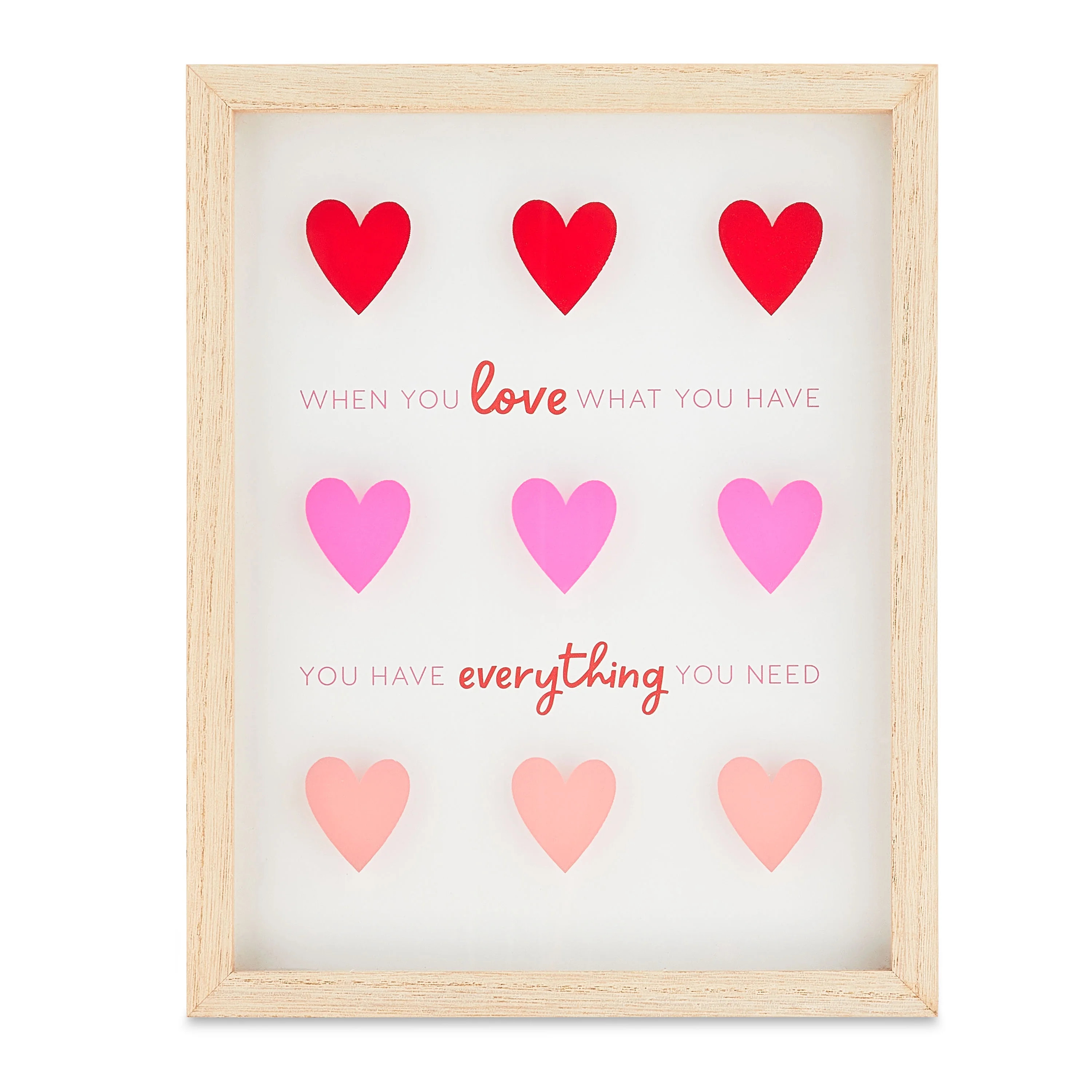 Valentine's Day Framed Acrylic Sign, Multicolor - Way to Celebrate | Walmart (US)