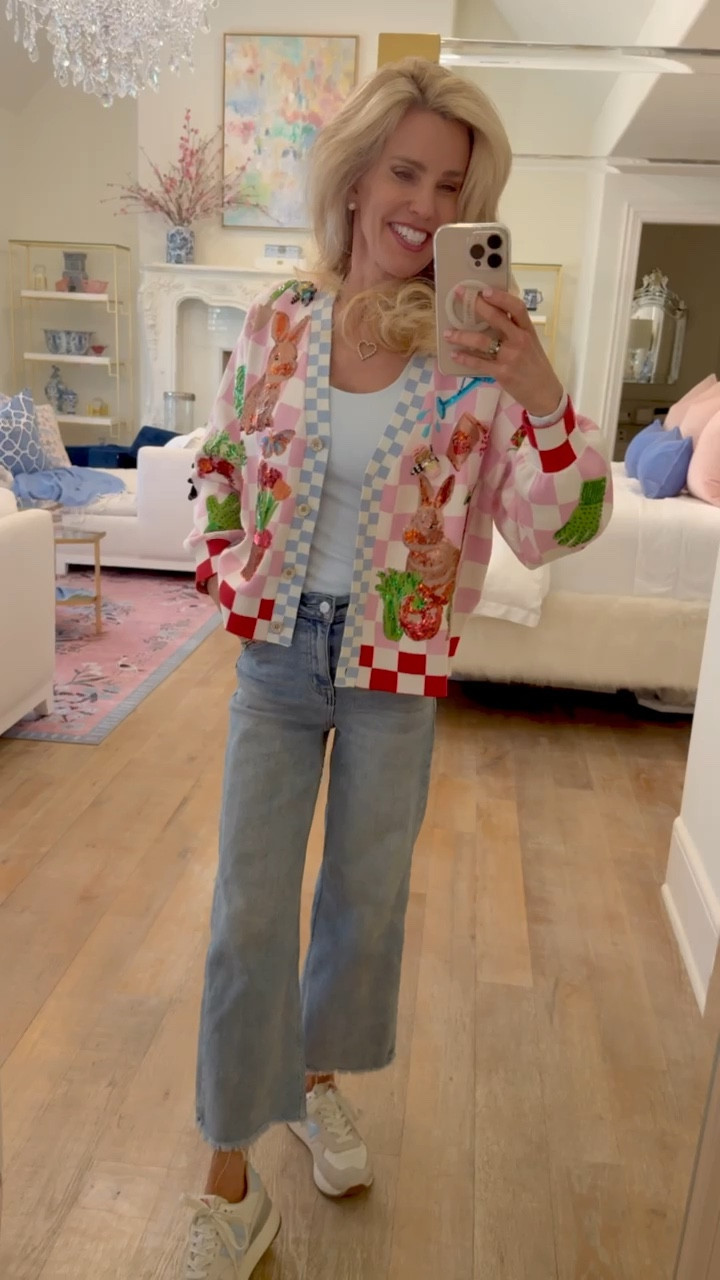 Outfit of the day! This Easter cardigan is GORGEOUS. Love all the embellishments! Linked others from the same brand, Queen of Sparkles 🐣✨

#LTKFindsUnder100 #LTKStyleTip #LTKSeasonal