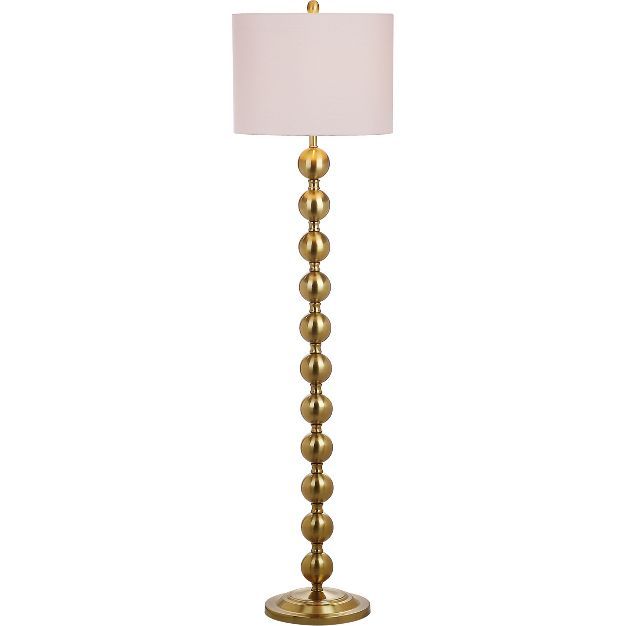 58.5" Reflections Stacked Ball Floor Lamp Brass (Includes CFL Light Bulb) - Safavieh | Target