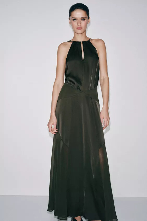 LONG HALTERNECK DRESS | Zara UK