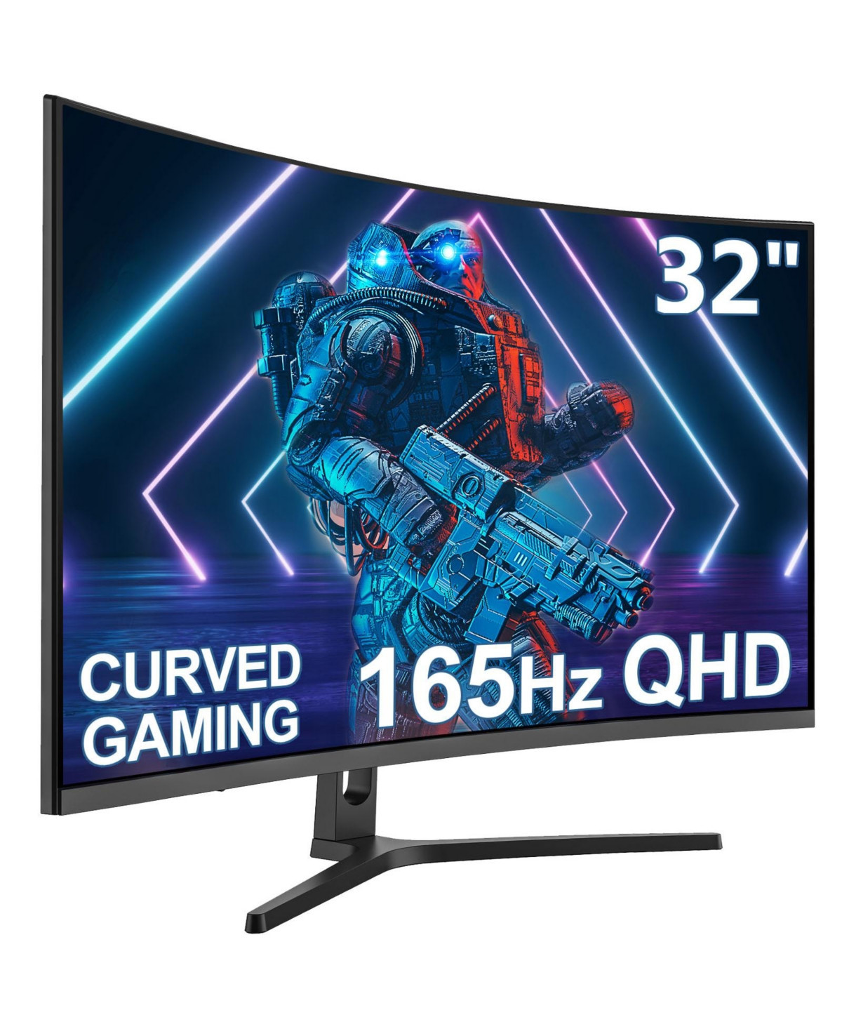 32 inch 2K 2560 x 1440 Qhd 165Hz 1ms Curved Gaming Monitor, Hdmi x 2, Dp x 2, FreeSync - Black | Macy's