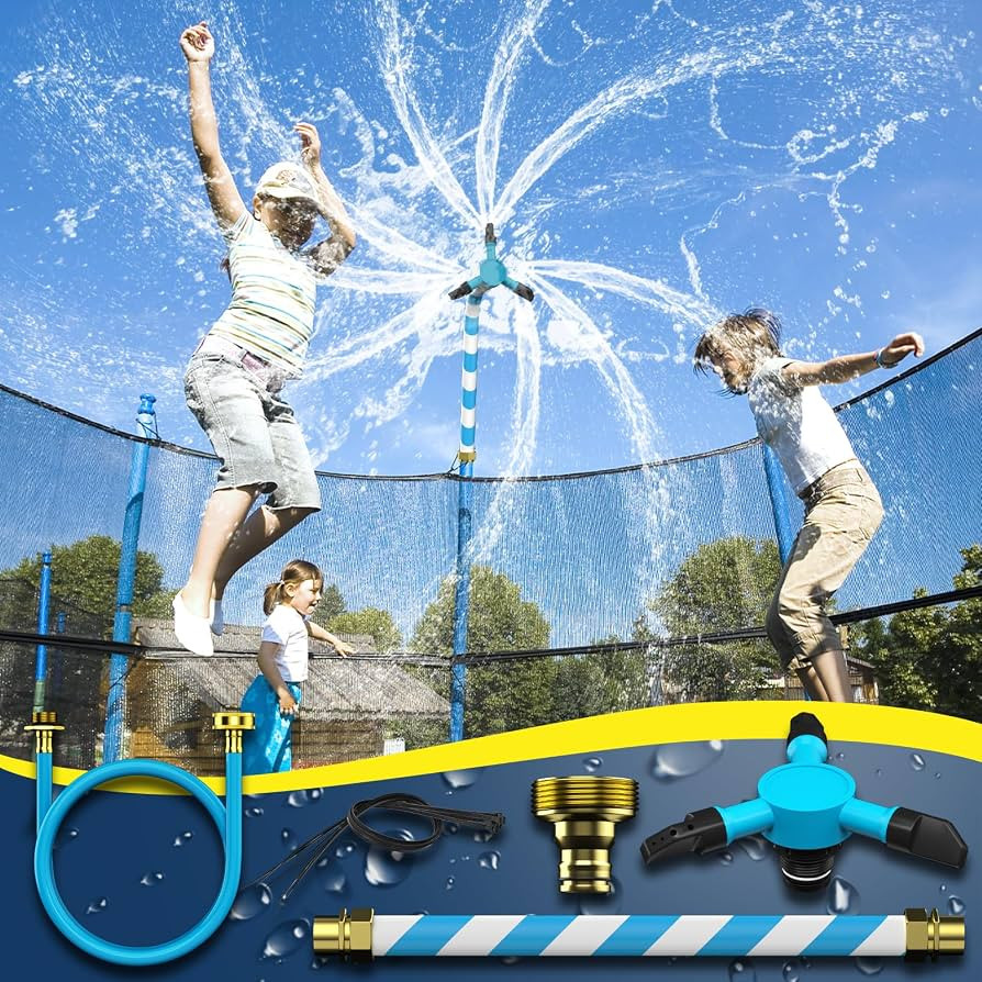 Universal Trampoline Sprinkler, Net Friendly Trampoline Accessories, 360 Rotating Water Sprinkler... | Amazon (US)