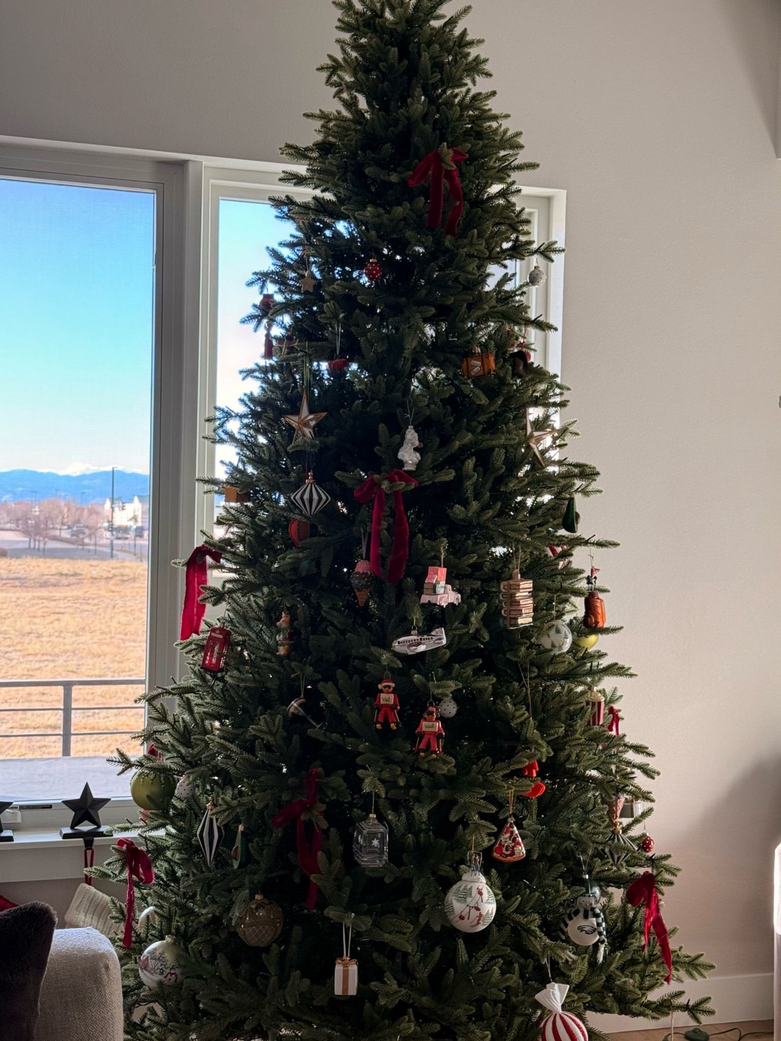 Our Christmas tree is from Costco and ornaments are from all or our travels and various places. I added velvet ribbons this year ! 

#LTKHoliday