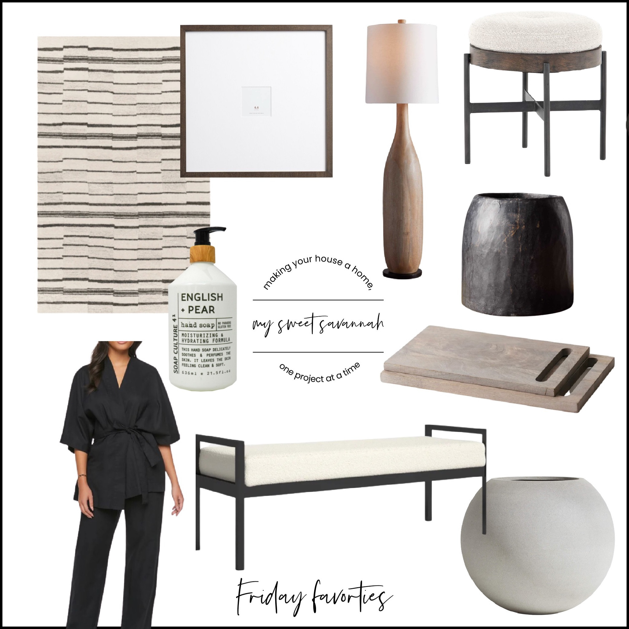 Friday favorites! 

Linen kimono set, vase, planter, hand soap, home decor, rug, floor lamp, frame, pottery barn, four hands ottoman, and more! 

#LTKhome #LTKstyletip #LTKFind