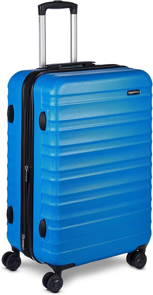 Amazon Basics 26" Hardside Medium Checked Luggage, Expandable For Up to 15% More Space, With Scra... | Amazon (US)