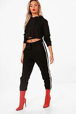 Athleisure Tape Hooded Tracksuit | Boohoo.com (US & CA)