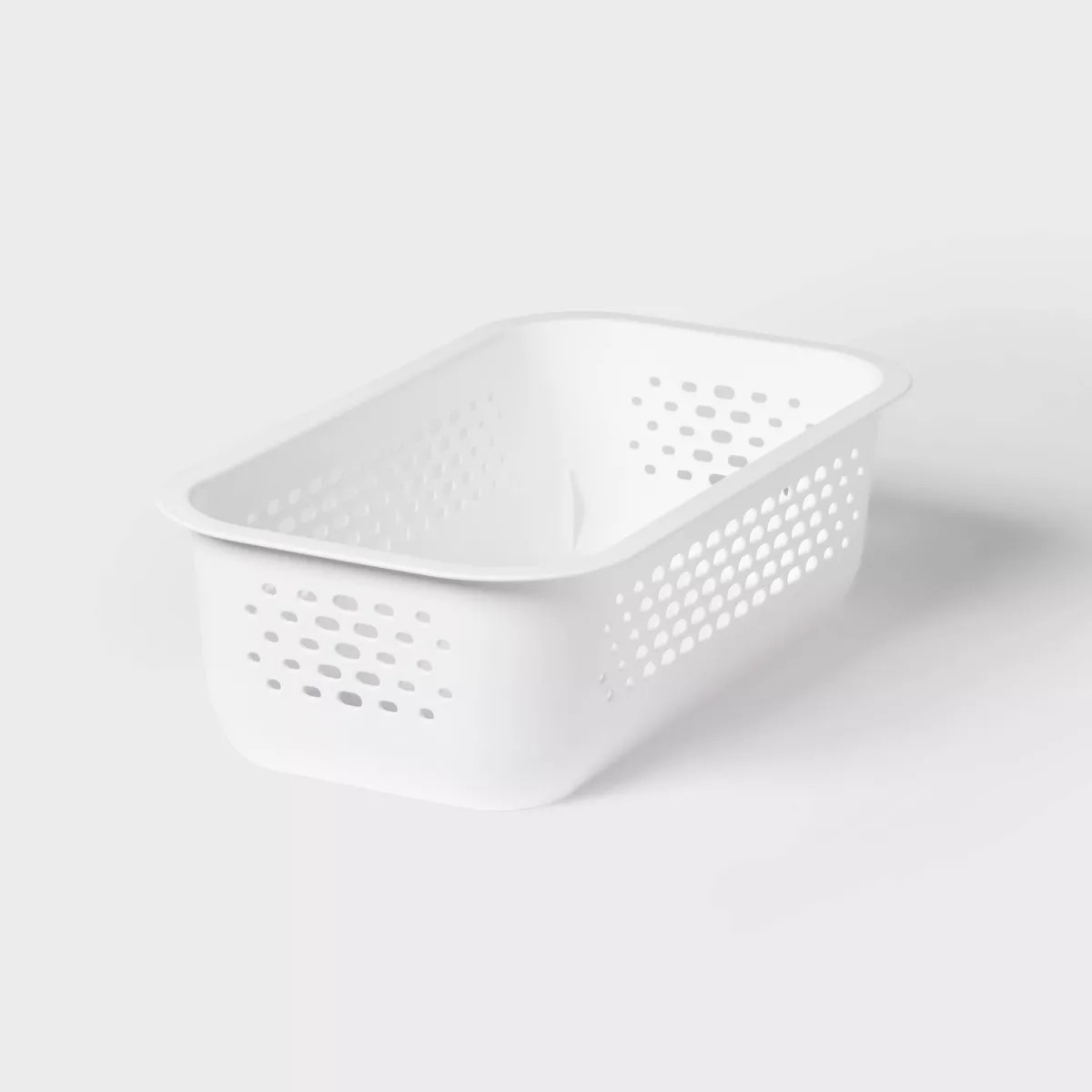 Narrow Small Decorative Plastic Bin White - Brightroom™ | Target