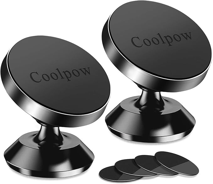 【2-PACK】Magnetic phone holder for car, [ Super Strong Magnet ] [ with 4 Metal Plate ] iPhone ... | Amazon (US)