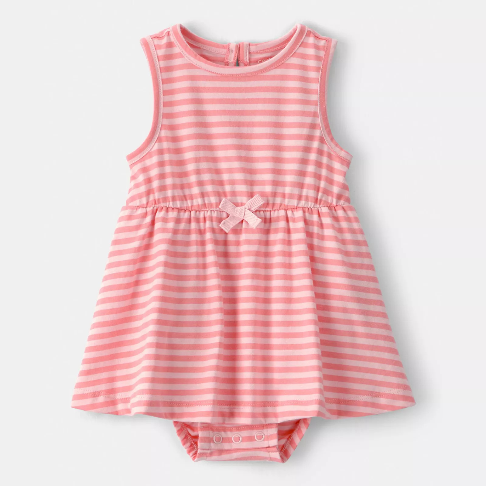 Baby Girl Carter's Stripe Sleeveless Bodysuit Dress, Girl's, Size: 24 Months, Pink | Kohl's