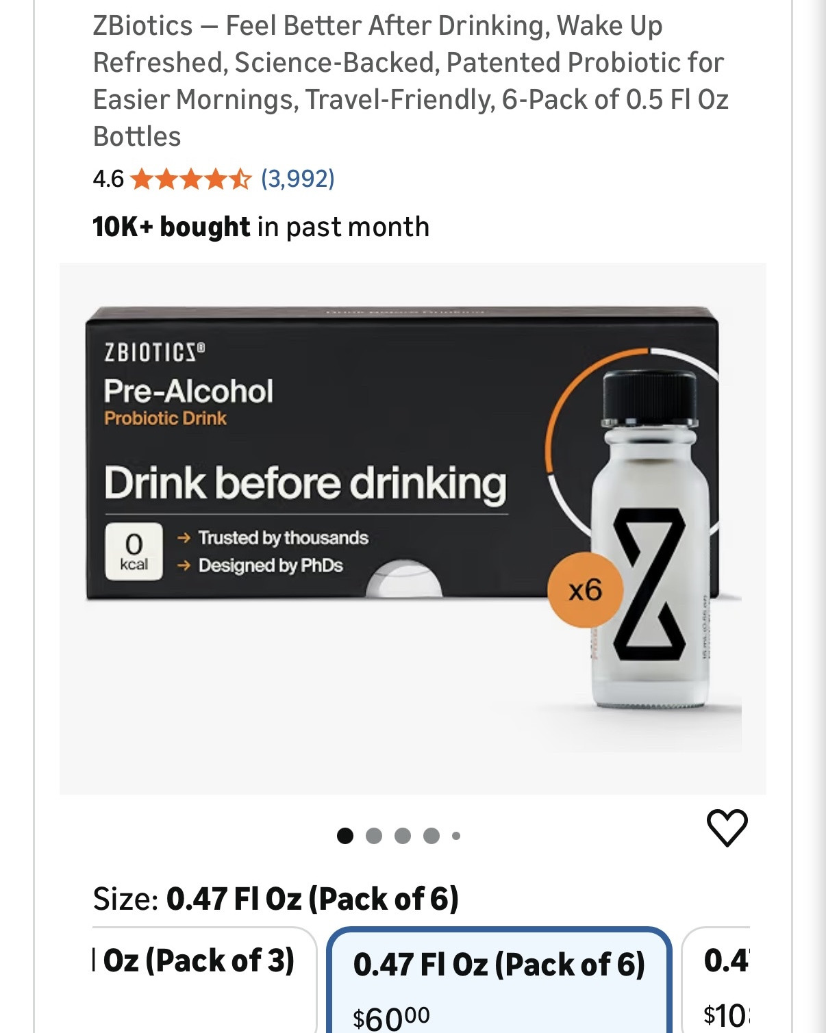 These are $60 for a pack of six 0.5-oz shots, and it is honestly worth it. If you don’t want to risk a hangover (especially during trips and vacations where you want to have a night out but not at the expense of your ability to enjoy the next day), these are lifesavers. They were our holy grail during my friend’s NYC bachelorette, have saved us multiple times in Vegas and Cabo, and are always in my travel essentials kit.

#LTKselfcare #LTKgrwm #LTKTravel