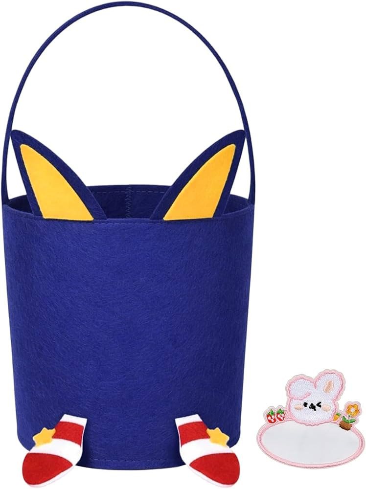 Cute Themed Easter Basket - Large Empty Felt Basket with Handle & Detachable Feet, Personalized N... | Amazon (US)