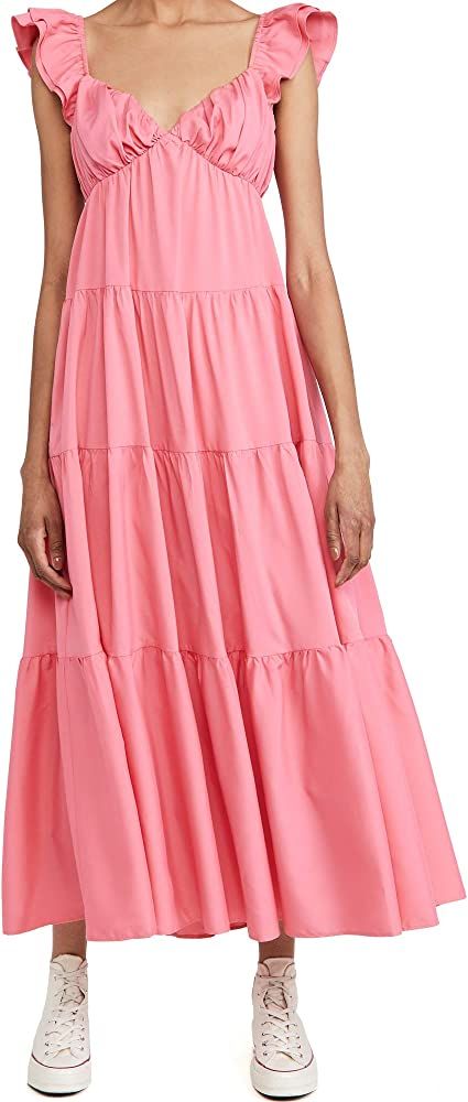 Pink Ruffle Sleeve Maxi Dress  | Amazon (US)