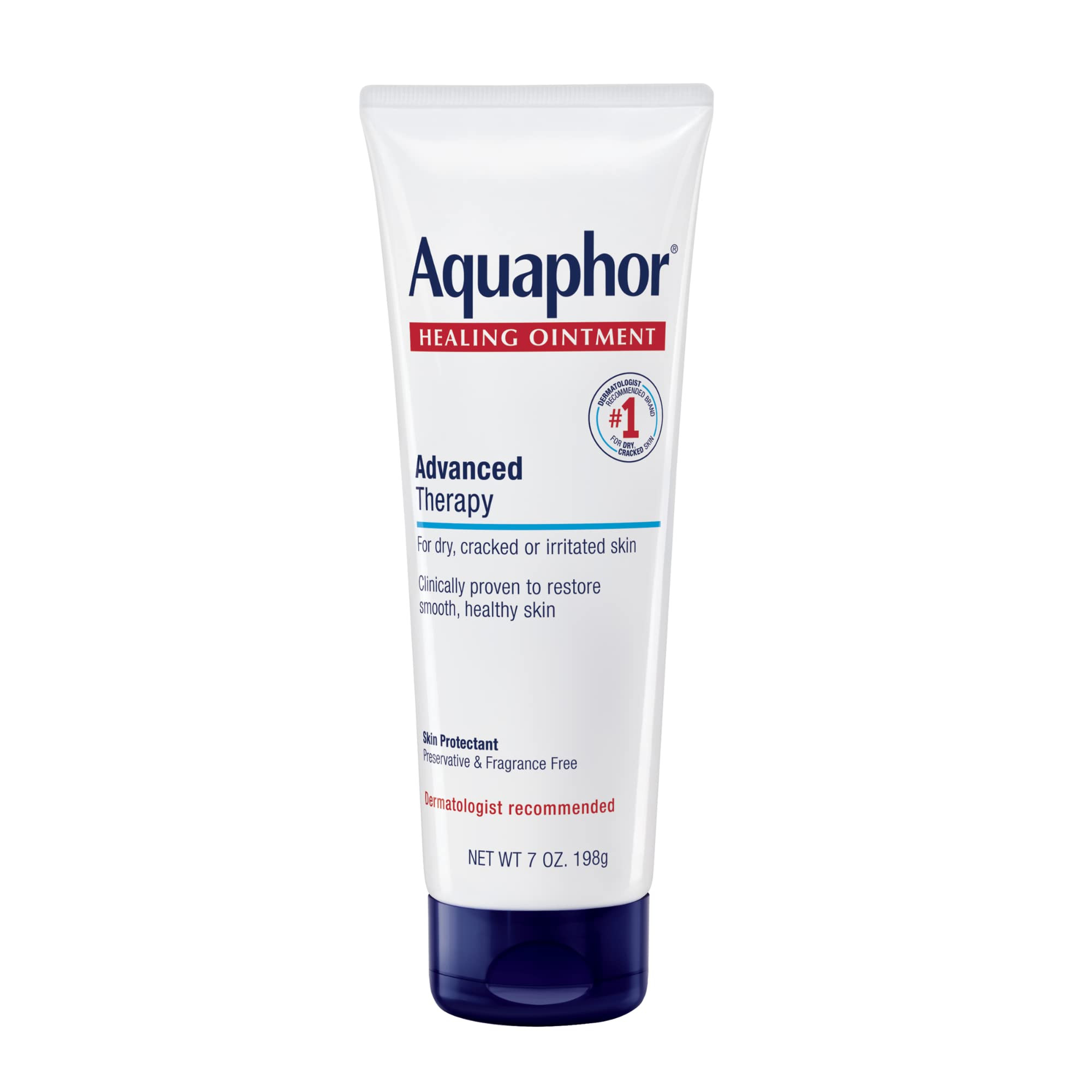 Aquaphor Healing Ointment Advanced Therapy Skin Protectant, Dry Skin Body Moisturizer, 7 Oz Tube | Amazon (US)