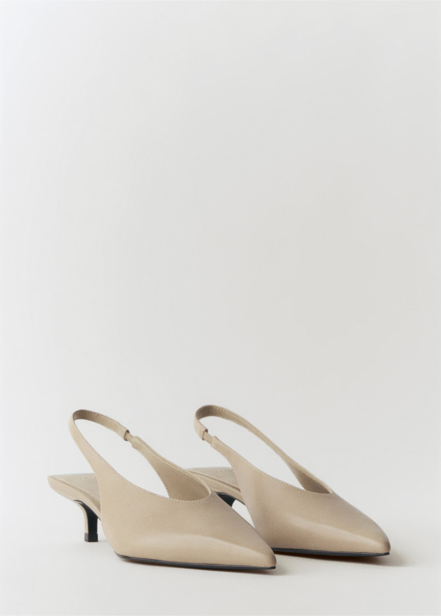 Kitten-heel leather shoes - Women | MANGO USA | MANGO (US)