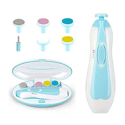 Baby Nail File Clippers Electric: Baby Nail Trimmer Electric Kit Fingernails Toes Care Manicure 6-in-1 Set with LED Light Safe for Newborn Kids and Adult | Amazon (US)