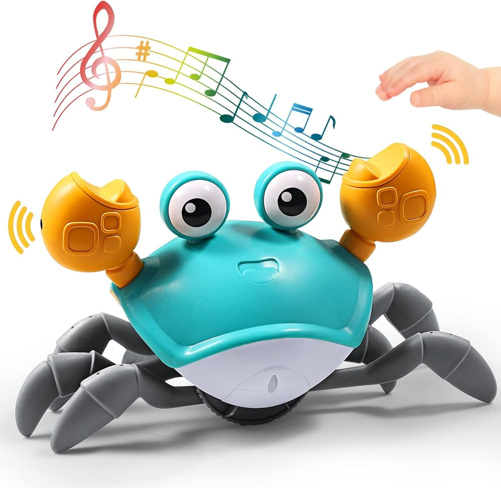Aprilwolf Escape Crawling Crab, Tummy Time Baby Toys, Sensing Interactive Walking Dancing Toy wit... | Amazon (US)