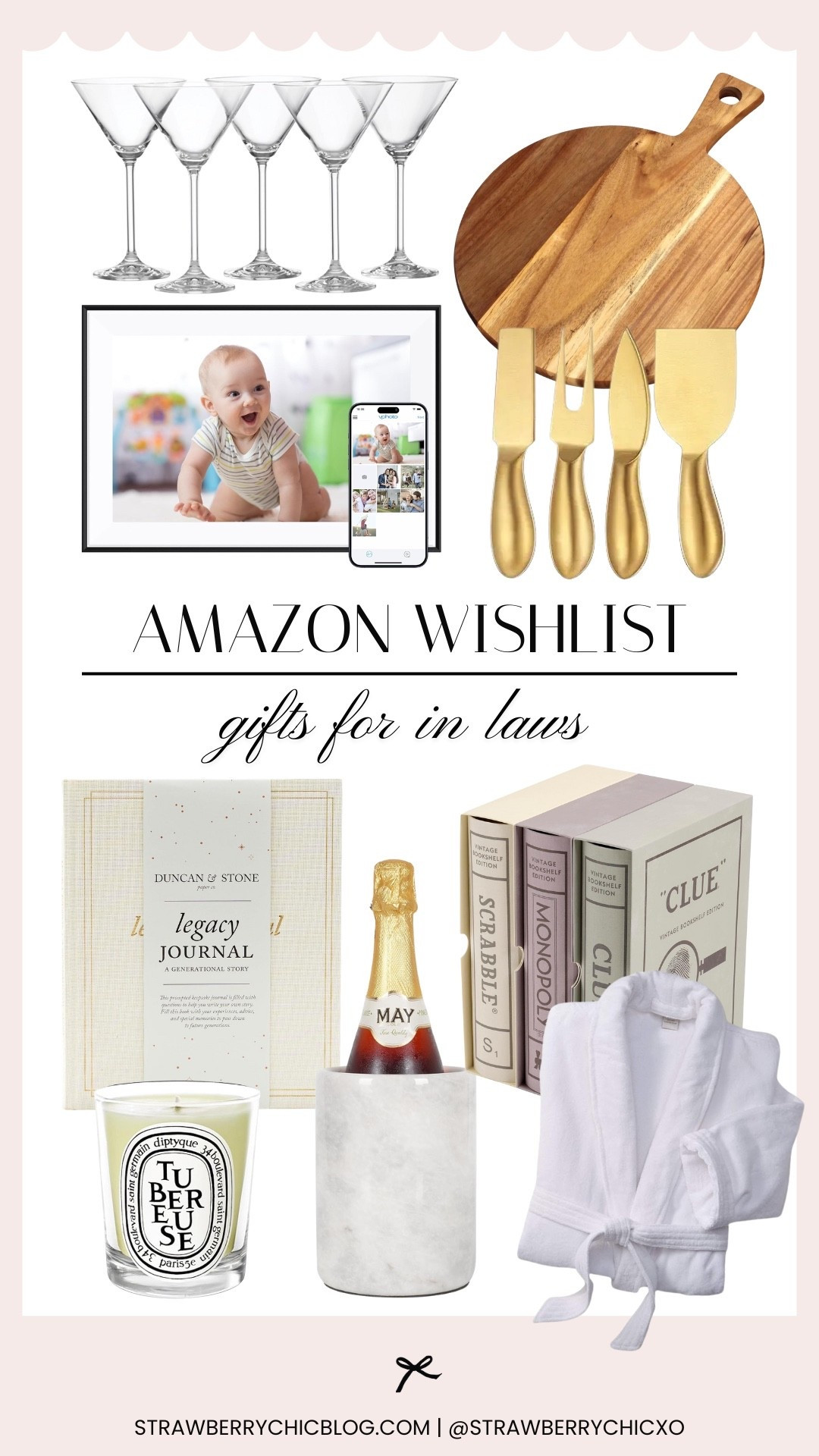 Check out my favorite gift ideas for in-laws! I’ve rounded up all the Amazon finds they’ll actually appreciate, from sentimental gifts to stylish little upgrades. I know they’ll love the hotel-quality robes, the digital picture frame, and the set of martini glasses. 

#LTKGiftGuide #LTKFindsUnder100 #LTKHoliday