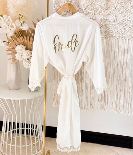 Bride robe by ModParty

bride to be | wedding style | getting married | engaged | bridal shower | bachelorette party | wedding day | bride | bride gift | gift for brides | bridesmaid gift | bridal party gift 

#LTKstyletip #LTKunder100 #LTKwedding