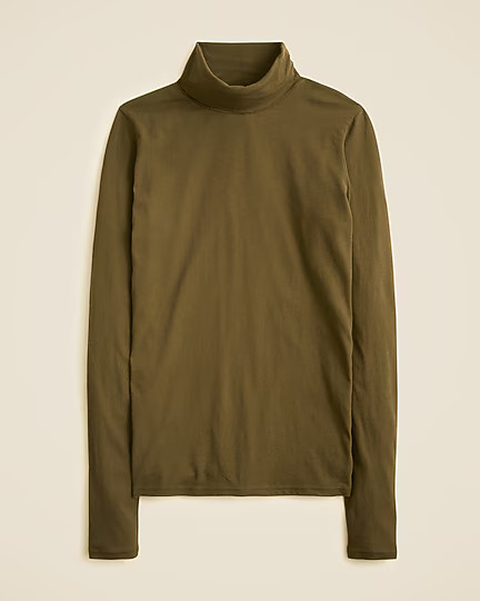 Feather jersey turtleneck | J. Crew US