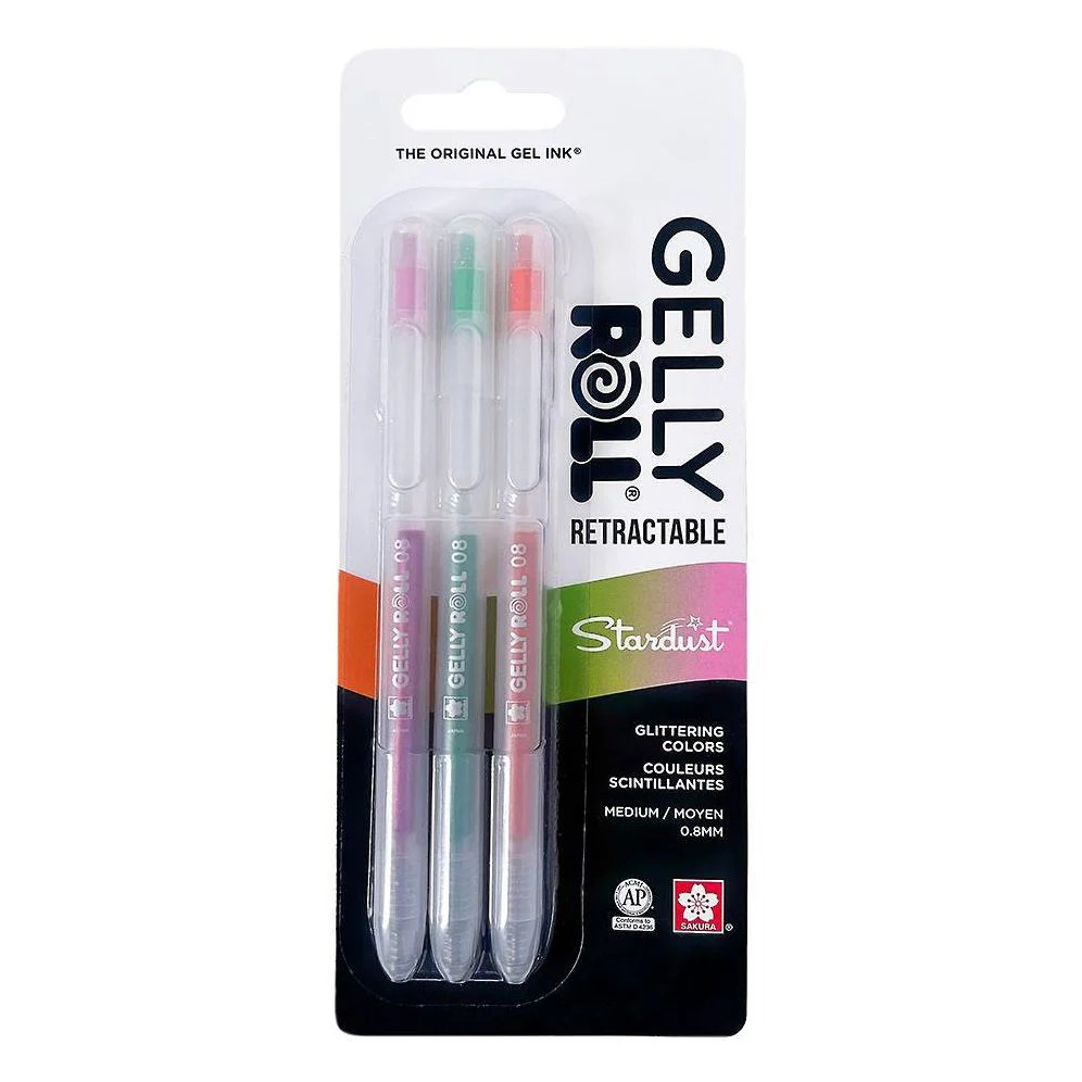 Sakura Gelly Roll Retractable - Stardust Melon Mix - 3 pack | Paper Source