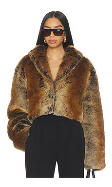 Lovers and Friends Cropped Ernie Coat in Brown from Revolve.com | Revolve Clothing (Global)