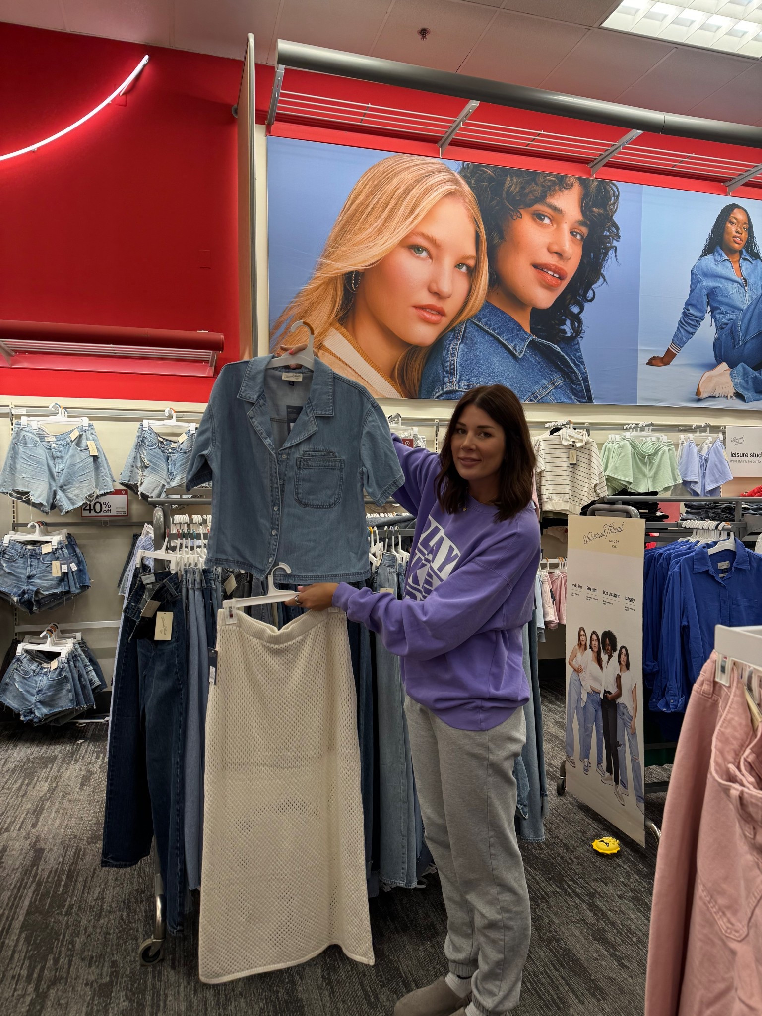 Love this together! The denim jacket is sold out online but is available in store! 