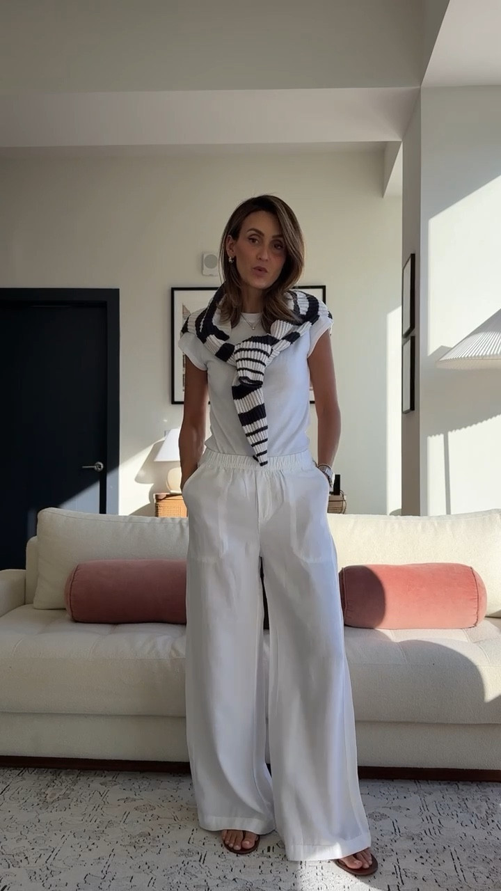 The ultimate spring chic outfit — and it's currently on sale! I feel so put-together and would feel comfortable wearing this out and about (not just on a vacation or near the pool/beach!) Splendid is hosting their Friends + Family sale, meaning you can score 30% off sitewide with code BESTIE. Whether you need some new warm weather staples or you just want to treat yourself, this is your sign to pull the trigger. Linen pants are a must-have for the spring and summer, and the wide leg fit on these cuties totally reeled me in. 🤍 

#LTKSaleAlert #LTKStyleTip #LTKWatchNow